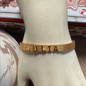 Gold Bracelet with Name Letters